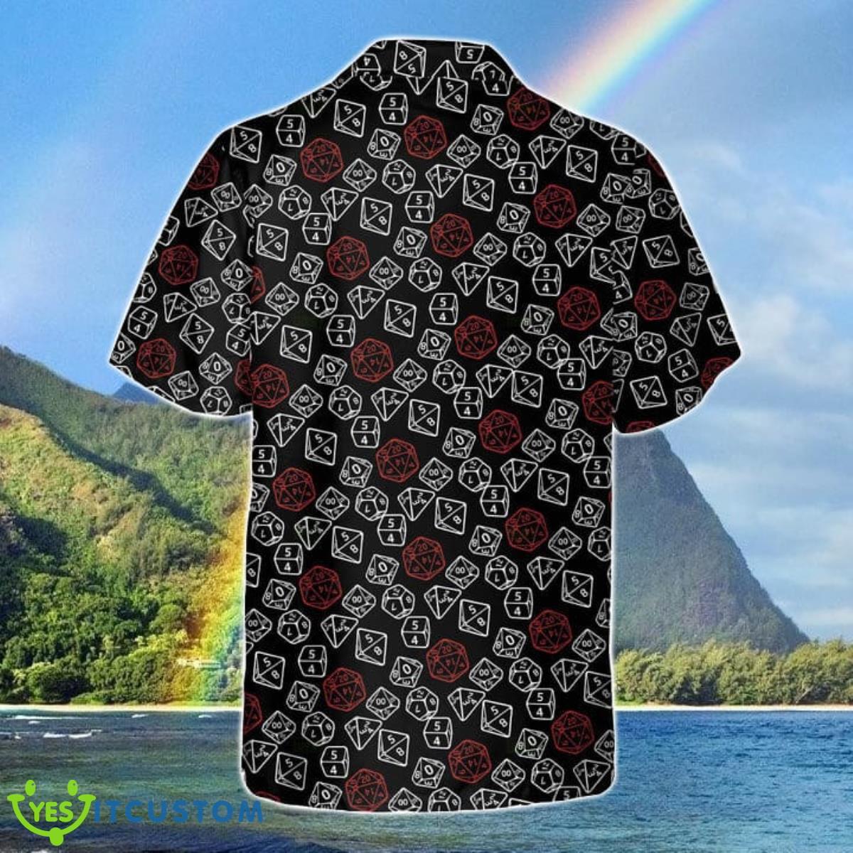 DnD Hawaiian Shirt Dice Red & White DnD Hawaiian Shirt Dice Colorful Pattern Best Gift For Men And Women Product Photo 2