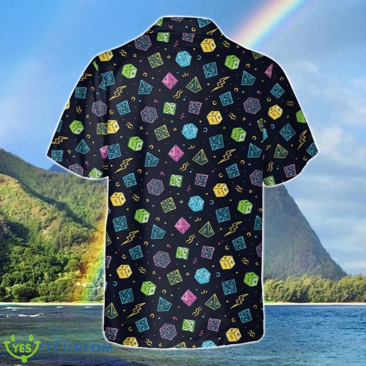 DnD Hawaiian Shirt Dice Retro Design DnD Hawaiian Shirt Dice Colorful Pattern Best Gift For Men And Women Product Photo 2
