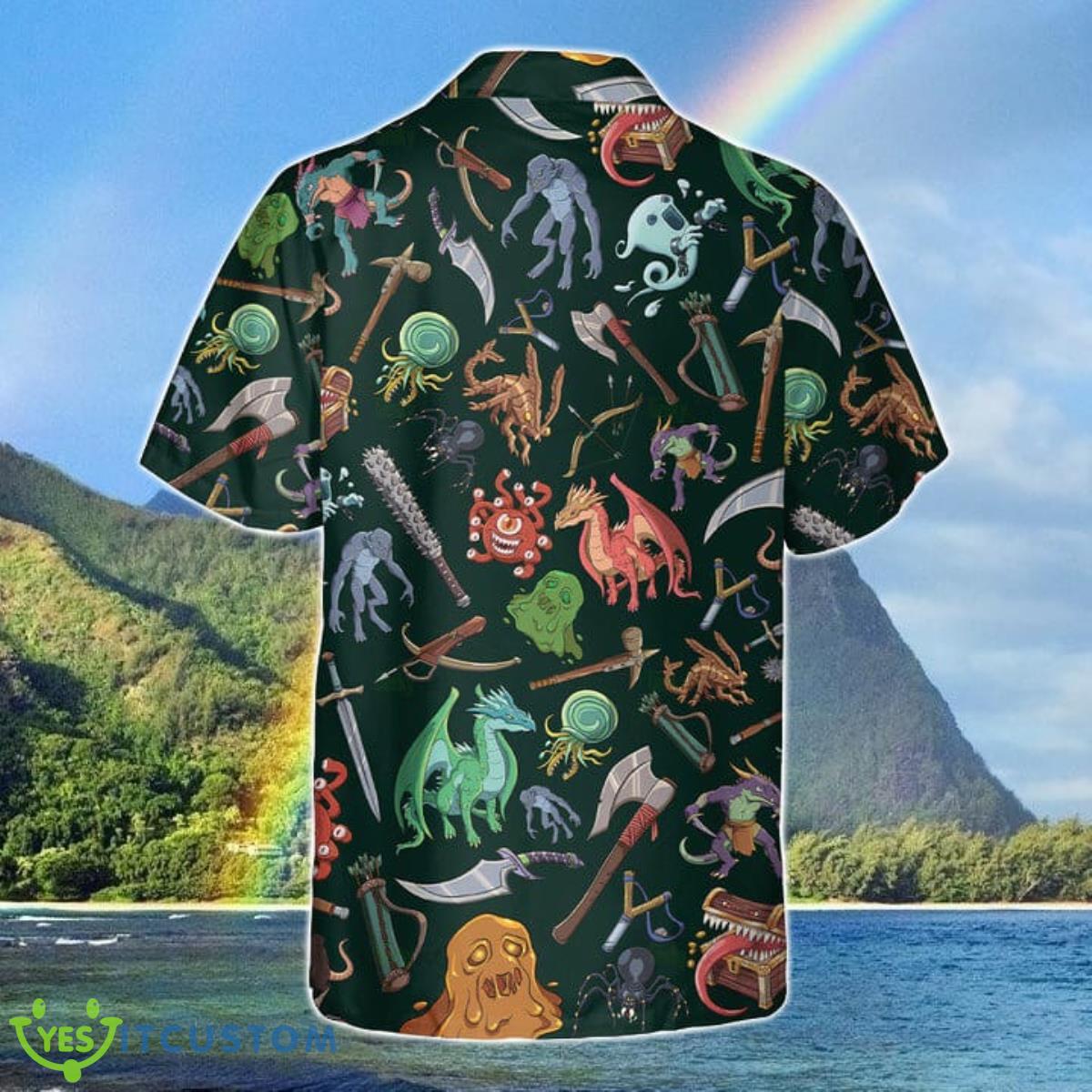 DnD Hawaiian Shirt Monsters & Weapons Best Gift For Men And Women Product Photo 2