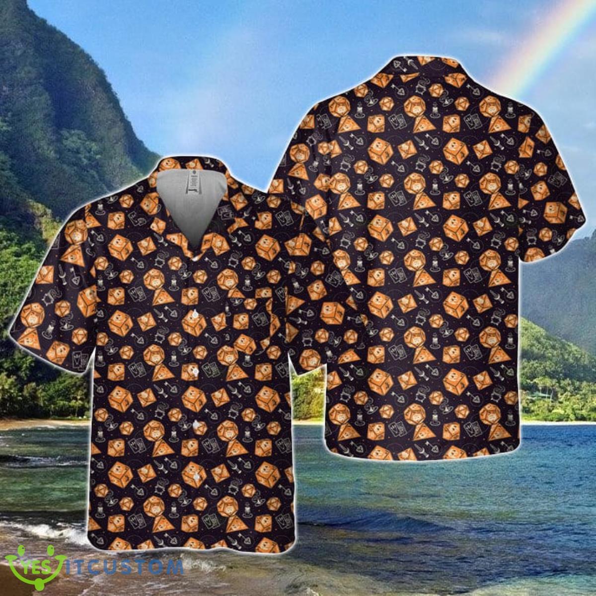 DnD Hawaiian Shirt Mystic Dice Pattern Best Gift For Men And Women 3 DnD Hawaiian Shirt Mystic Dice Pattern Best Gift For Men And Women Product Photo 3