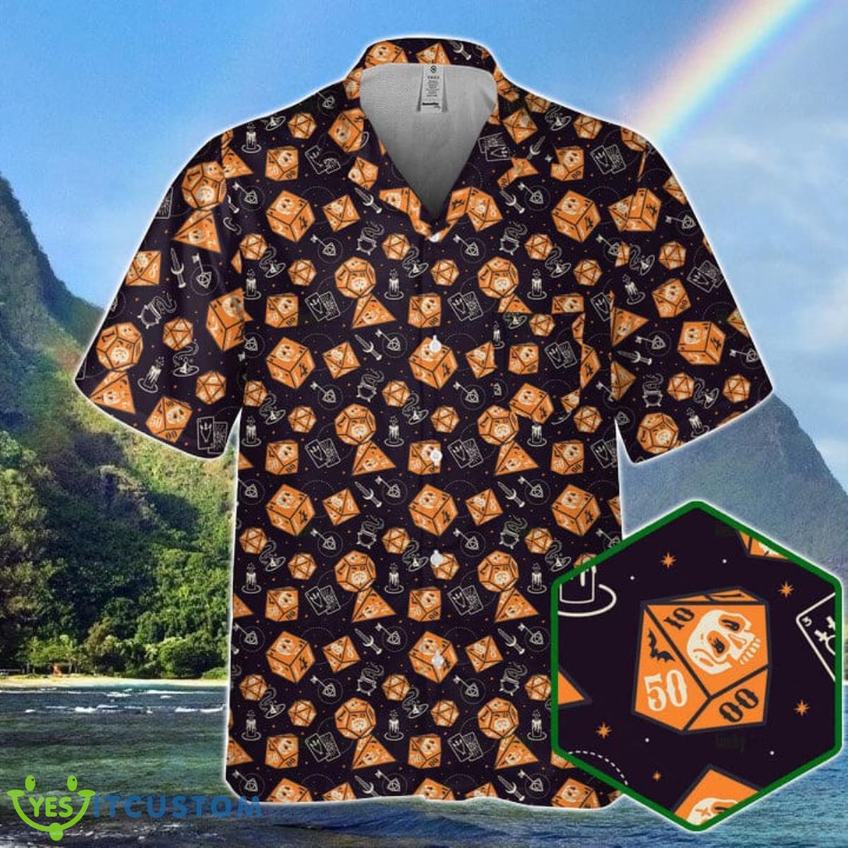 DnD Hawaiian Shirt Mystic Dice Pattern Best Gift For Men And Women Product Photo 1