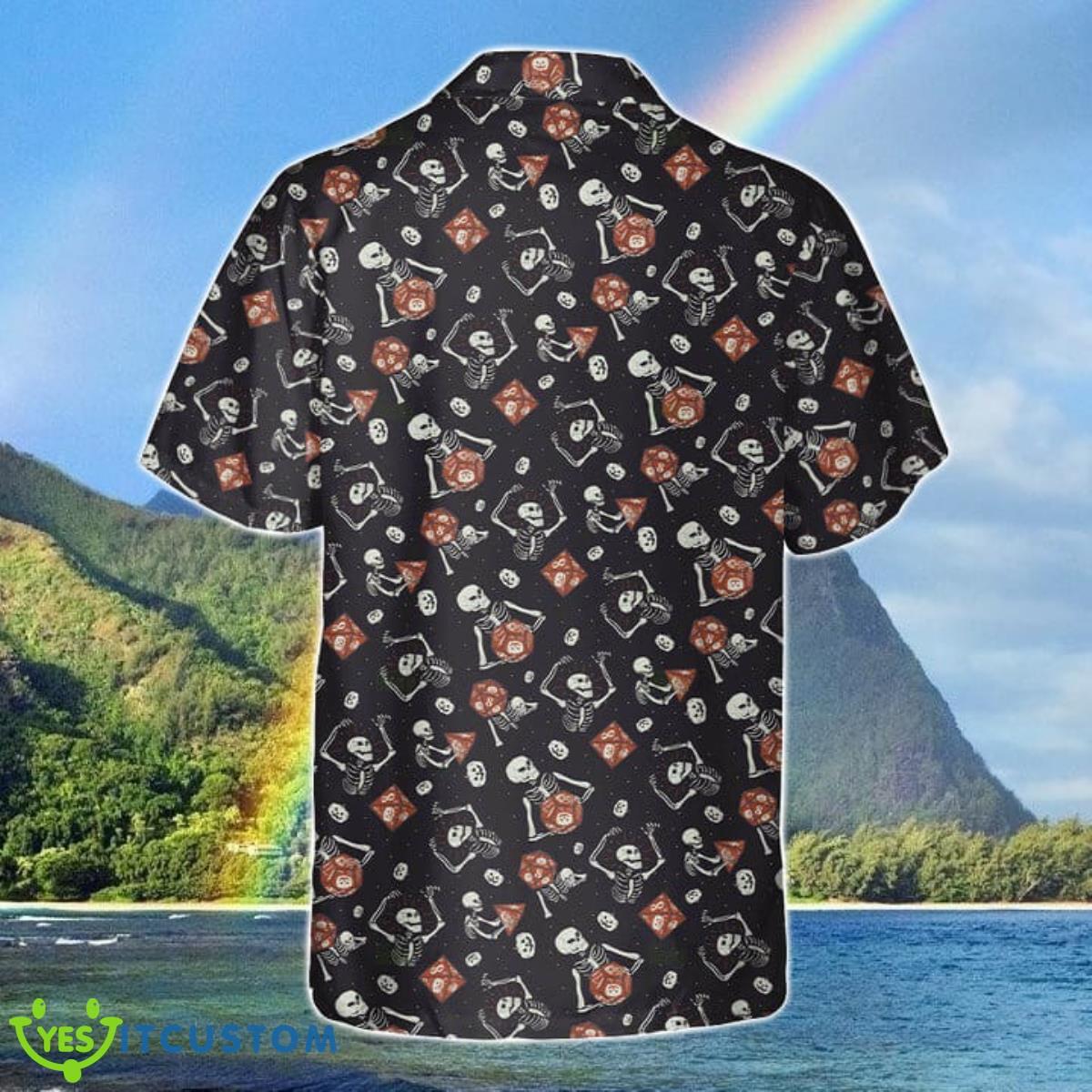 DnD Hawaiian Shirt Skeleton Rolling Dice Best Gift For Men And Women Product Photo 1