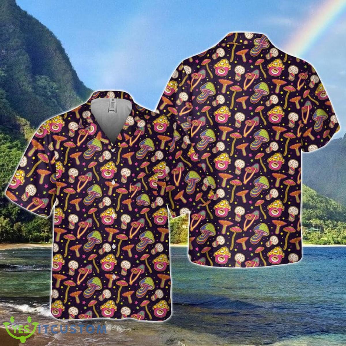 DnD Hawaiian Shirt Trippy Mushroom Pattern DnD Hawaiian Shirt Dice Colorful Pattern Best Gift For Men And Women Product Photo 2