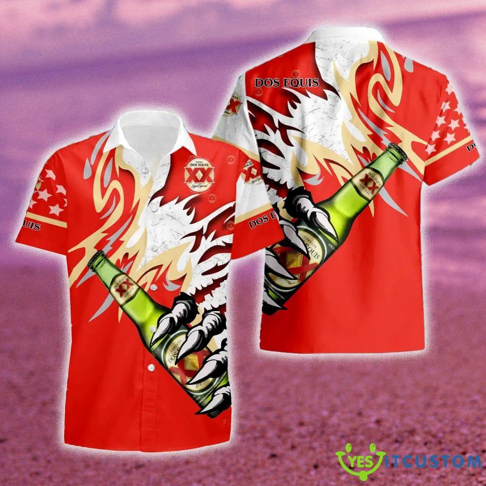 Dos Equis Monster Claw Gift Hawaiian Set Shirt And Short Summer Beach - Dos Equis Monster Claw Hawaiian Shirt And Short_1