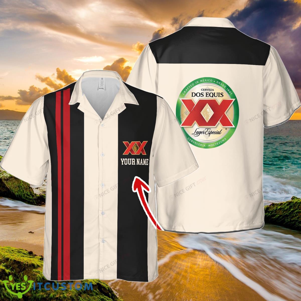 Dos Equis XX Custom Name Hawaiian Shirt Best Gift For Men And Women Product Photo 1