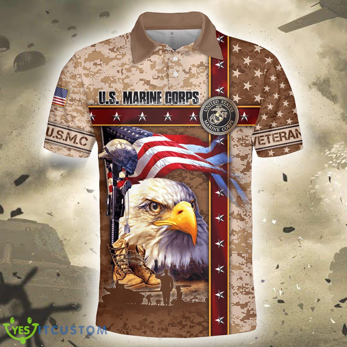 Eagle US Marine Corps 3D Polo Shirt 8 Eagle US Marine Corps 3D Polo Shirt - Eagle US Marine Corps 3D All Over Printed Unisex Shirts_16