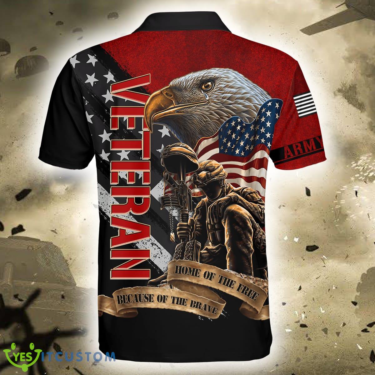 Eagle US Veteran Home Of The Free Because Of The Brave Polo Shirt - US Veteran - Home Of The Free Because Of The Brave_15