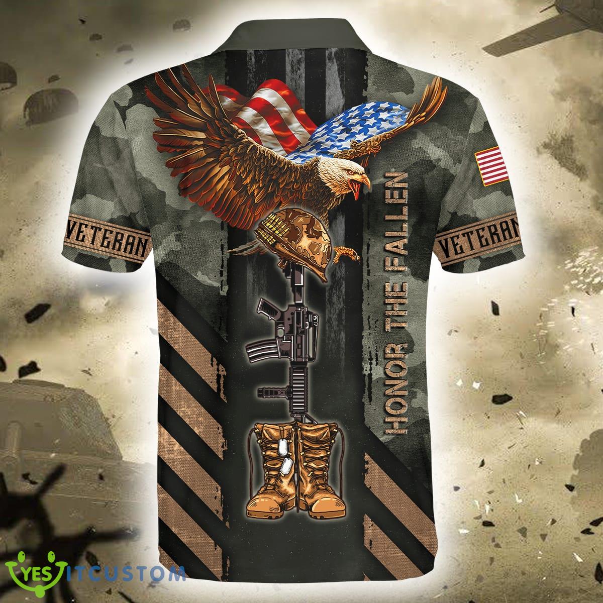 Eagle's Flight US Veteran Eagle Honor The Fallen 3D Polo Shirt 7 eagles flight us veteran eagle honor the fallen 3d polo shirt