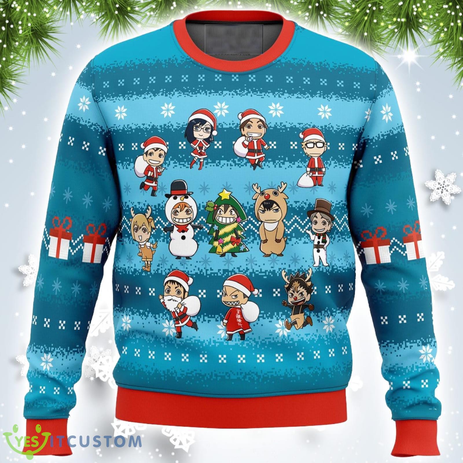 Festive Haikyuu Xmas Gift 3D Ugly Christmas Sweater For Men And Women Product Photo 1