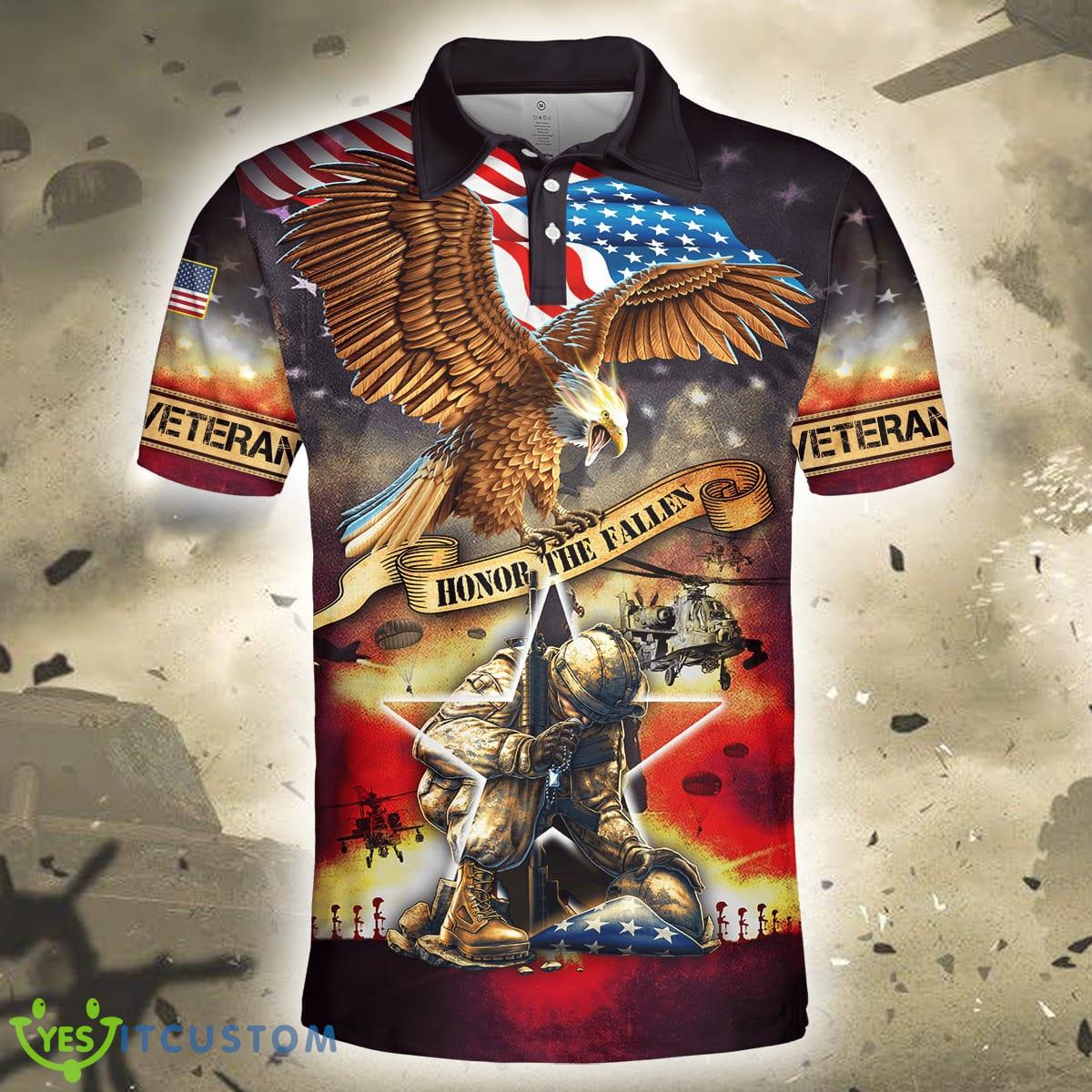 Flag Eagle Honor The Fallen Eagle U.S Veteran Polo Shirt 8 Flag Eagle Honor The Fallen Eagle U.S Veteran Polo Shirt - Honor The Fallen - Eagle U.S Veteran Unisex Shirts_16