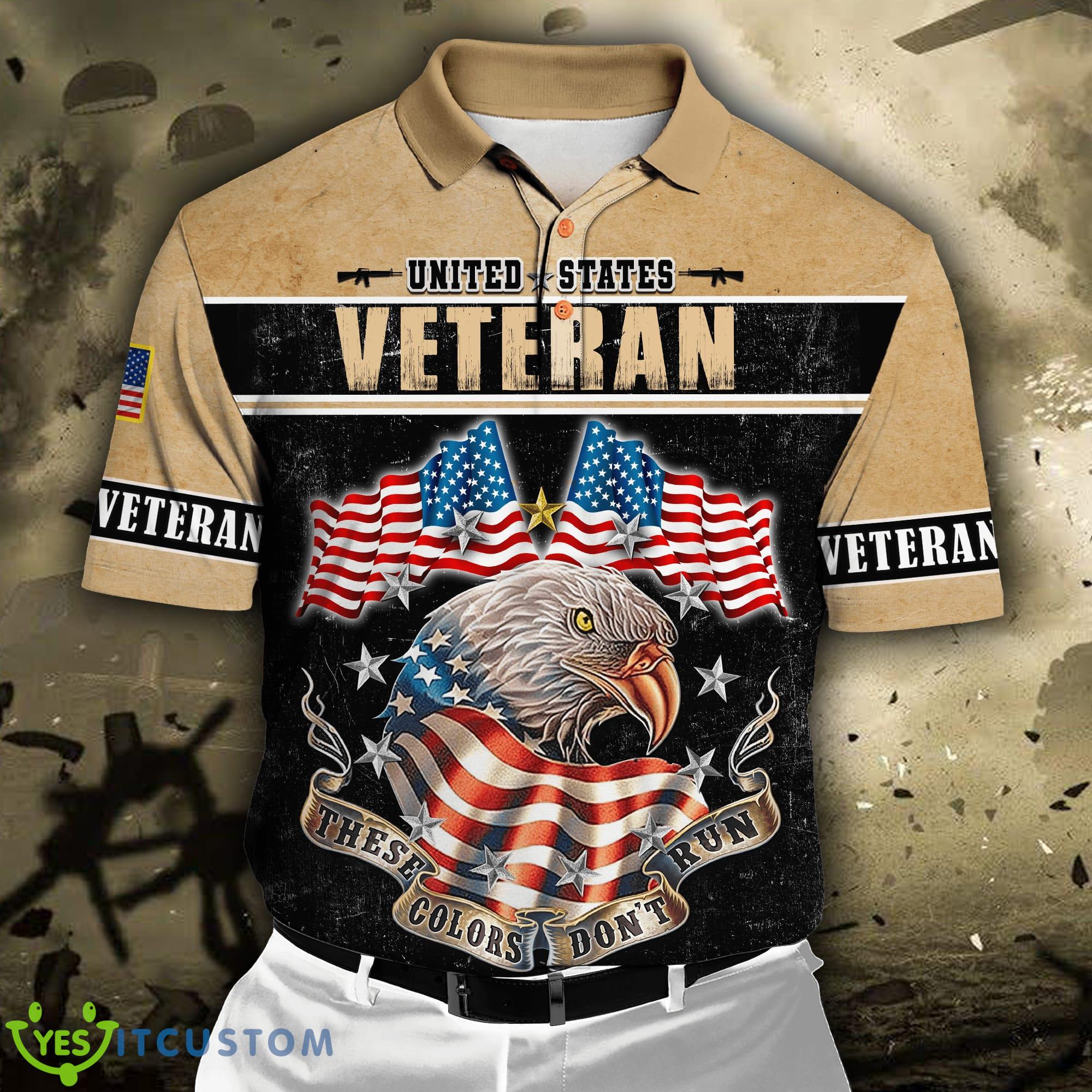 Flag Eagle US Veteran These Color Don't Run Polo Shirt 6 flag eagle us veteran these color dont run polo shirt 1