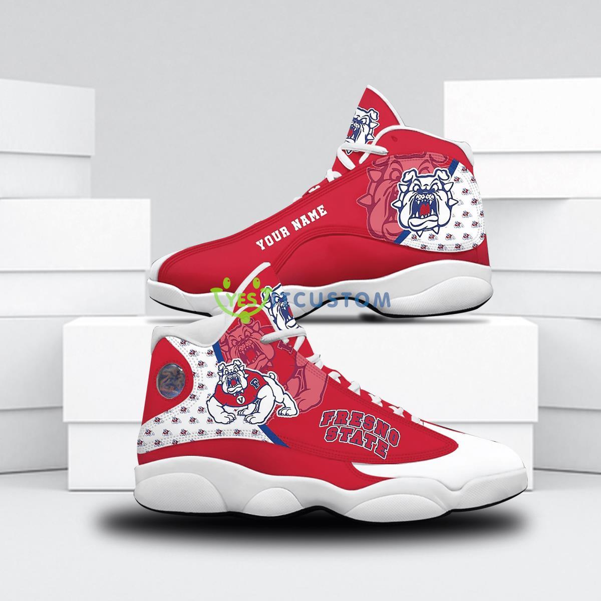 Fresno State Style Custom Name Air Jordan 13 Shoes Product Photo 1