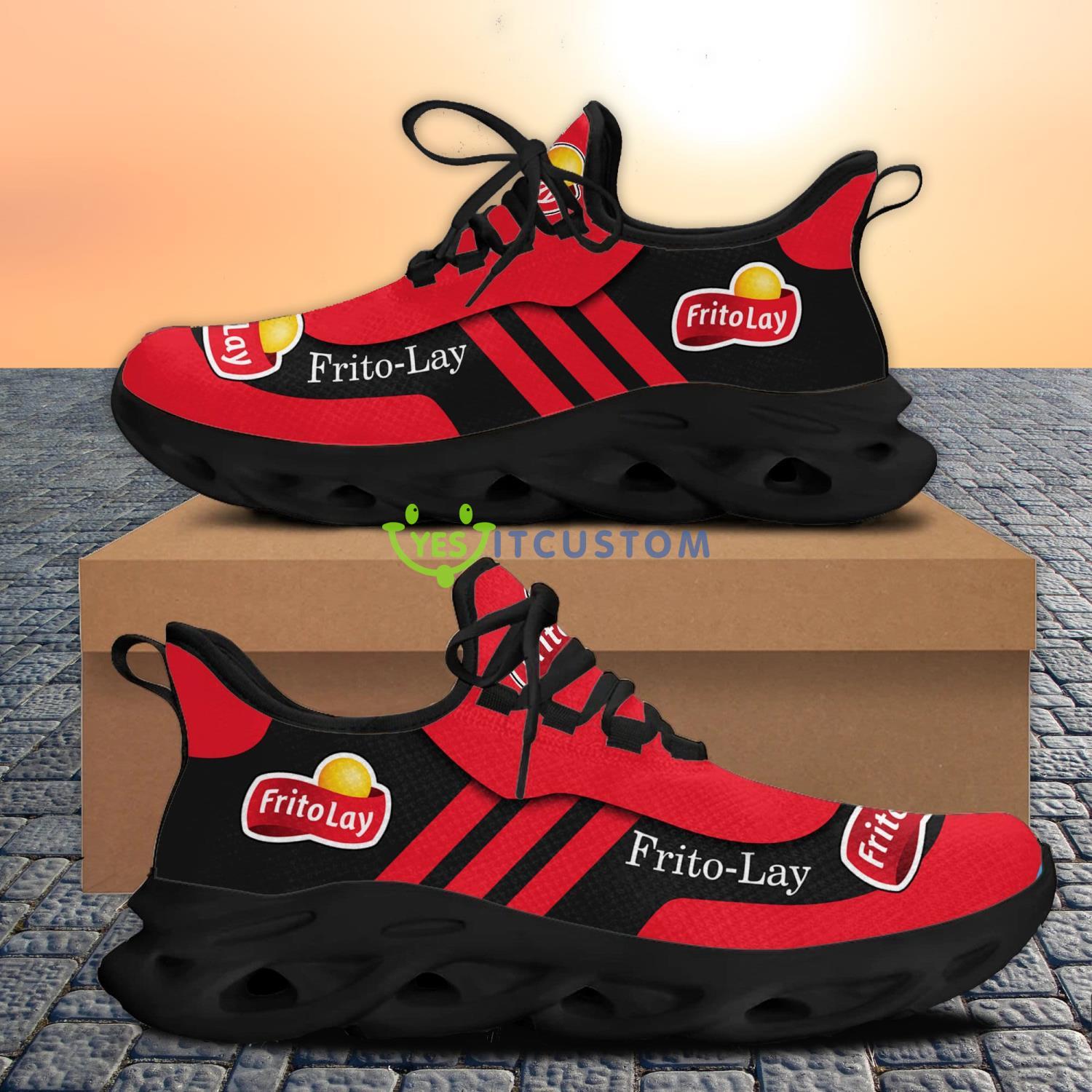Frito-Lay Running Sneakers Red Striped Max Soul Shoes Sport Gift For Men And Women Product Photo 1