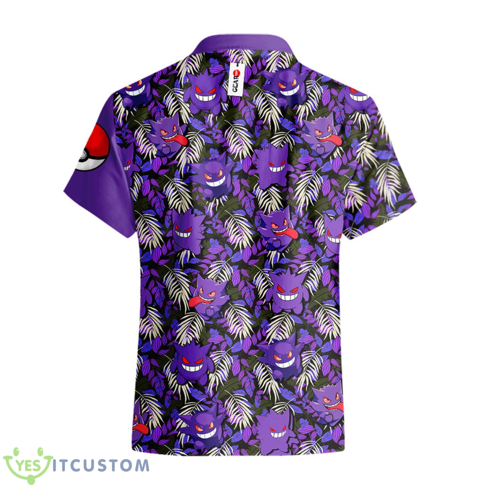 Gengar Hawaiian Shirts Custom Anime Merch Clothes for Men Women 3 Gengar Hawaiian Shirts Custom Anime Merch Clothes for Men Women Product Photo 3