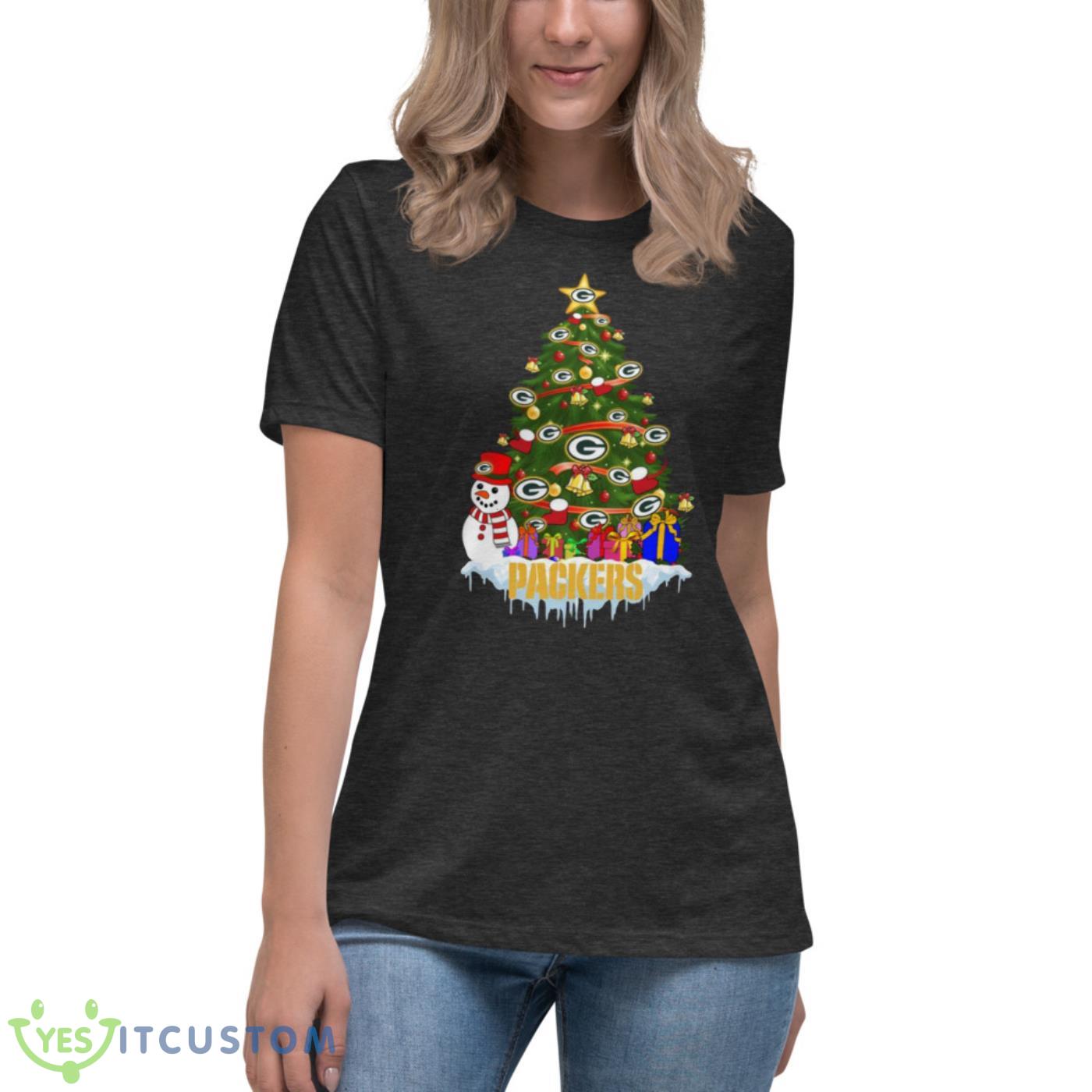 Green Bay Packers Merry Christmas NFL Football Sports T Shirt 8 Green Bay Packers Merry Christmas NFL Football Sports T Shirt - Women's Relaxed Short Sleeve Jersey Tee
