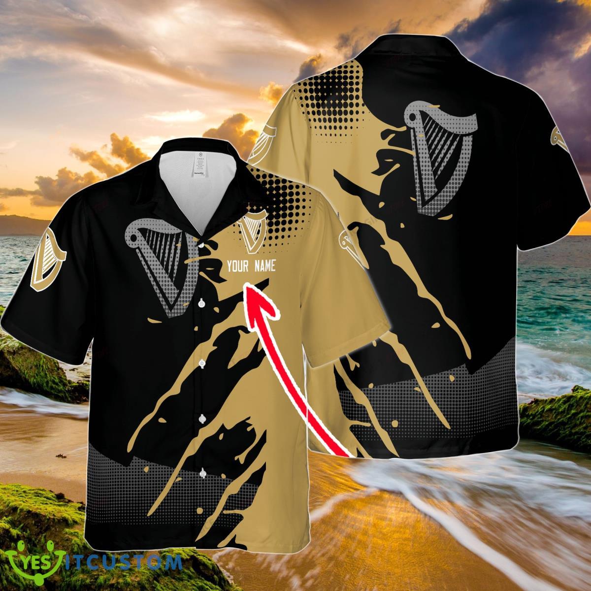 Guinness Custom Name Hawaiian Shirt Style Gift For Men And Women Product Photo 1