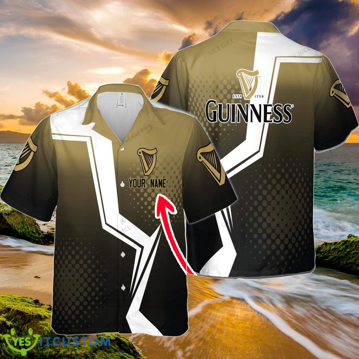 Guinness Custom Name Hawaiian Shirt Summer Beach Hawaiian Shirt Product Photo 1