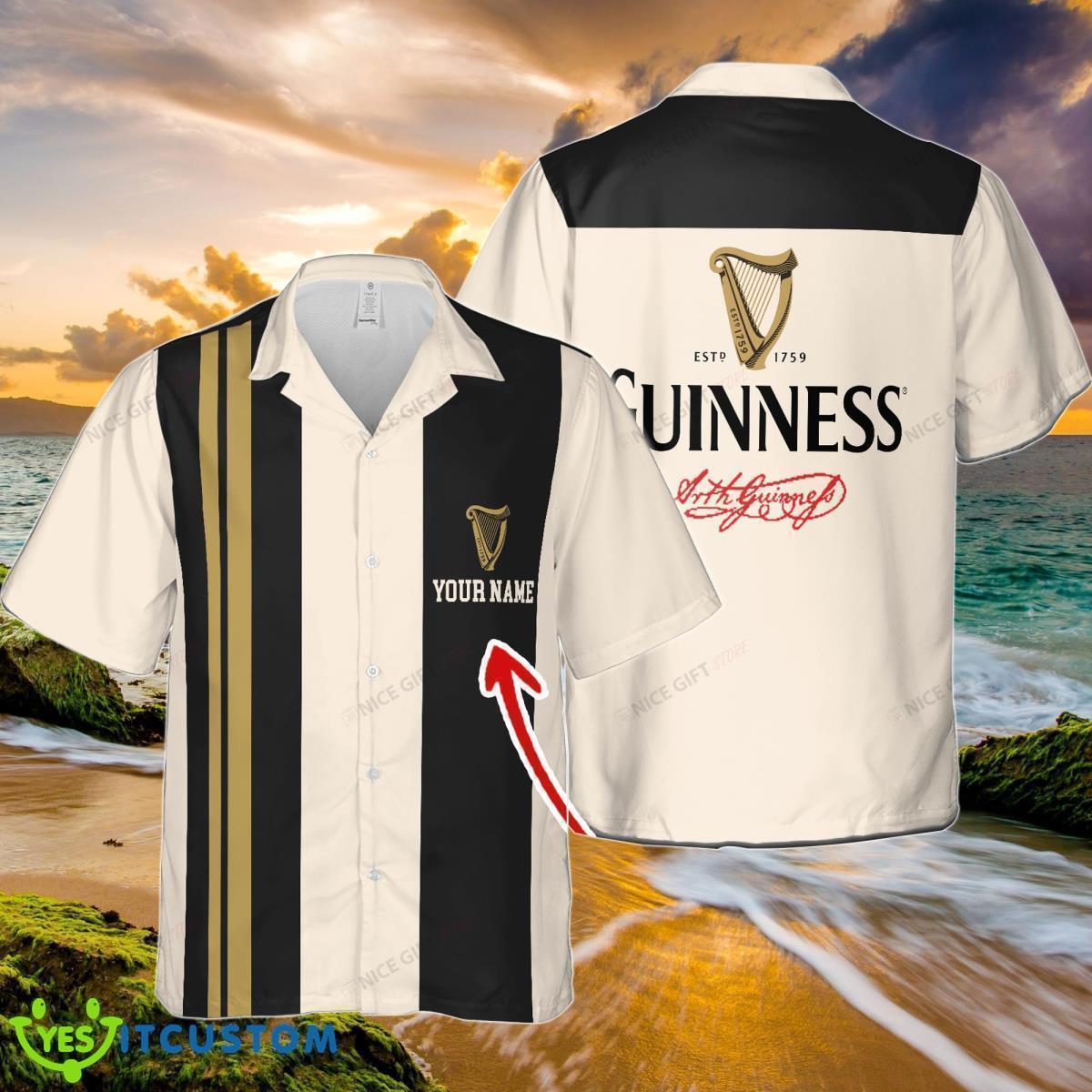 Guinness Custom Name Hawaiian Shirt Unique Gift For Men And Women Product Photo 1