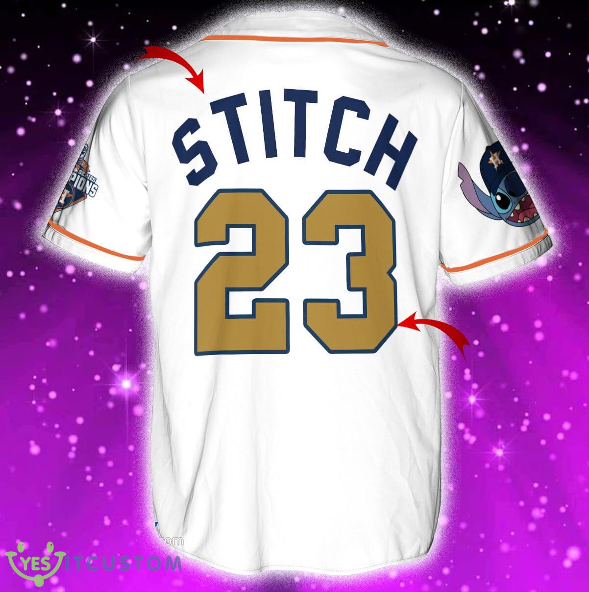 HA Lilo & Stitch Jersey Baseball Shirt White Custom Number And Name 3 HA Lilo & Stitch Jersey Baseball Shirt White Custom Number And Name - HA Lilo & Stitch Baseball Jersey White_3