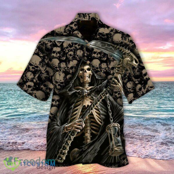 Halloween Black Skull Hawaiian Shirt Gift For Men Women - Halloween Black Skull Hawaiian Shirt Gift For Men Women