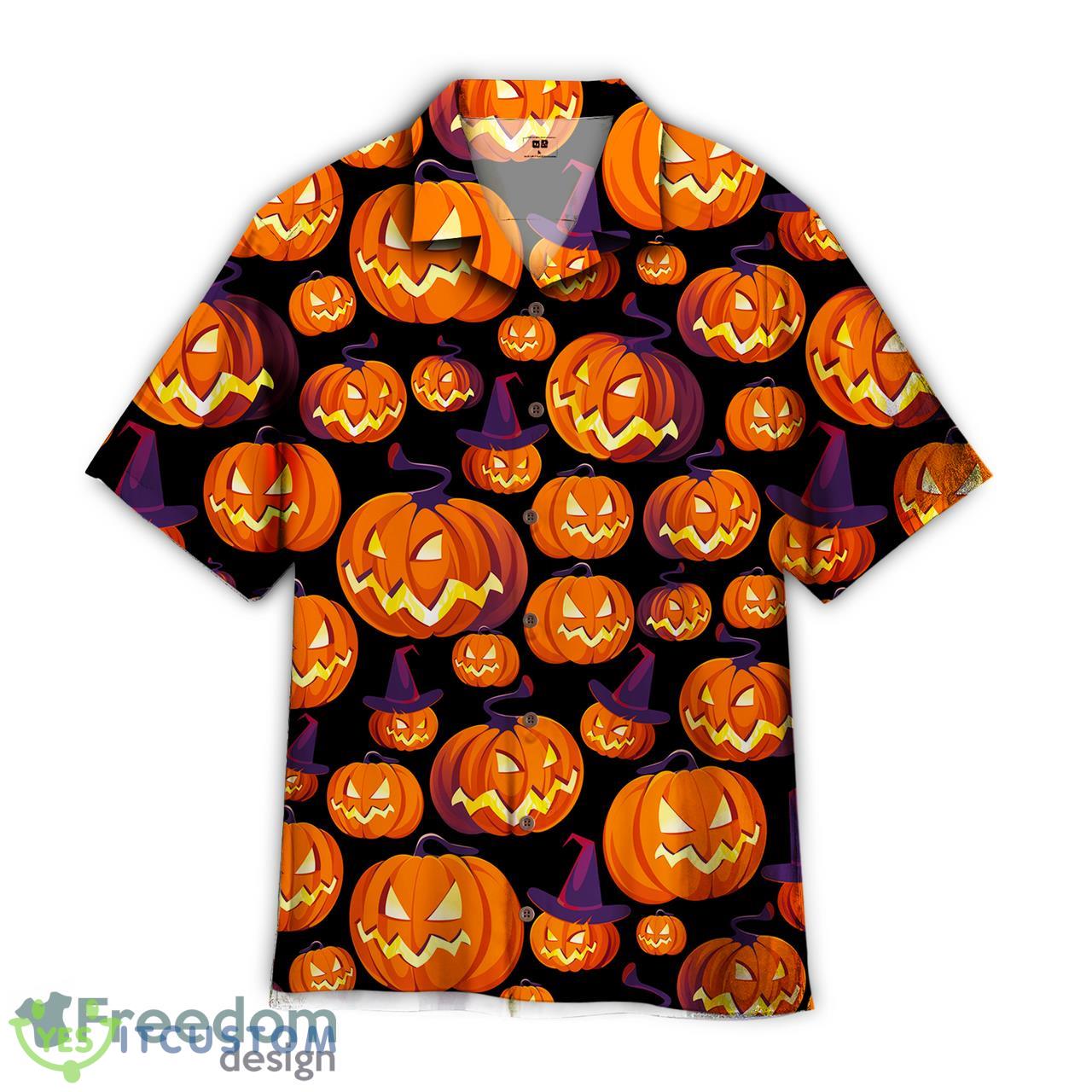 Halloween Horror Pumpkin Face Hawaiian Shirt Gift For Men Women - Halloween Horror Pumpkin Face Hawaiian Shirt Gift For Men Women