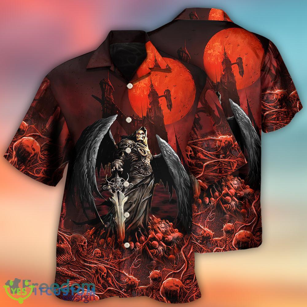 Halloween Skull Dark Blood Night Scary Hawaiian Shirt - Halloween Skull Dark Blood Night Scary Hawaiian Shirt