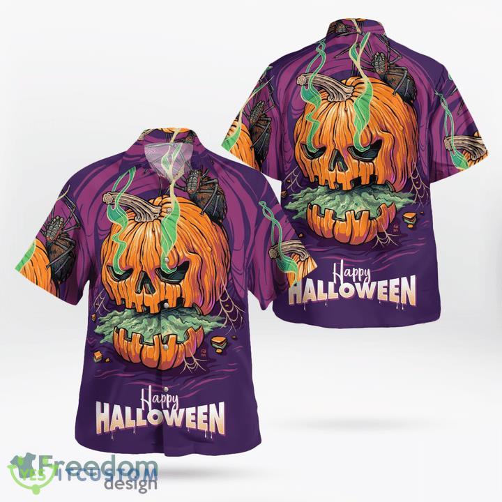 Halloween Skull Pumpkin Apparel Hawaiian Shirt Gift For Men Women - Halloween Skull Pumpkin Trends Hawaiian Shirt Gift For Men Women