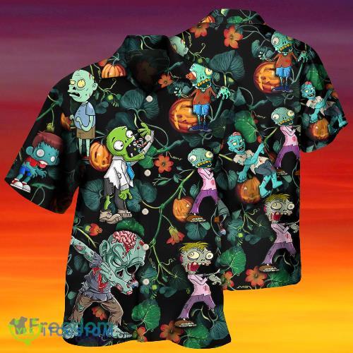 Halloween Zombie Tropical Pumpkin Scary Hawaiian Shirt - Halloween Zombie Tropical Pumpkin Scary Hawaiian Shirt