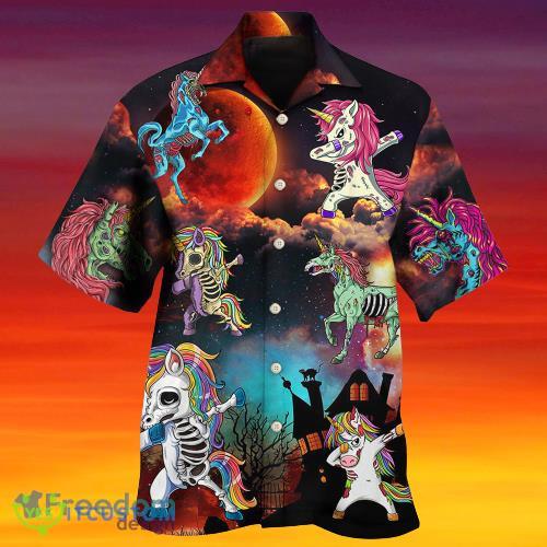 Halloween Zombie Unicorn Dabbing Hawaiian Shirt Gift For Men Women - Halloween Zombie Unicorn Dabbing Hawaiian Shirt Gift For Men Women
