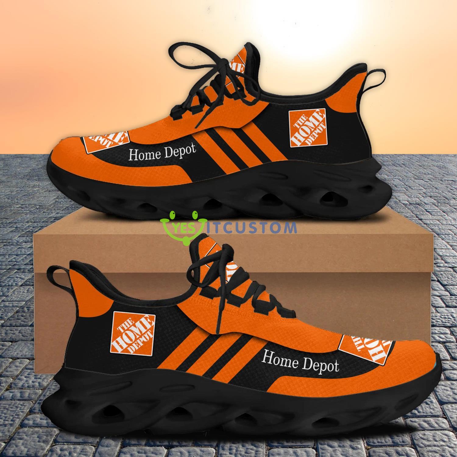 Home Depot Orange Striped Running Sneakers Max Soul Shoes Sport Gift For Men And Women Product Photo 1