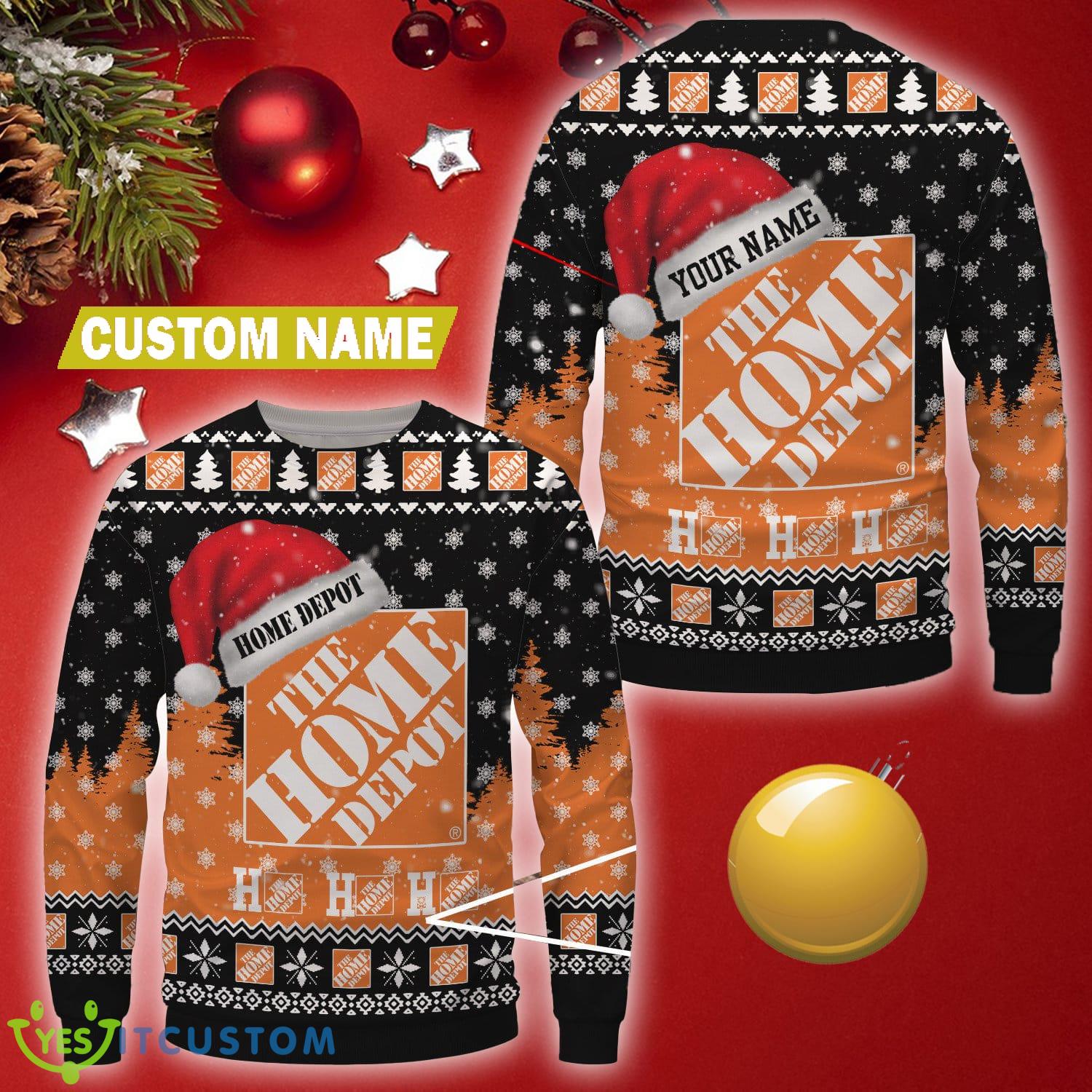 Home Depot Wacky Funny Logo Ugly Christmas Sweater Custom Name 3 Home Depot Wacky Funny Logo Ugly Christmas Sweater Custom Name - Home Depot Wacky Funny Logo Ugly Christmas Sweater Custom Name