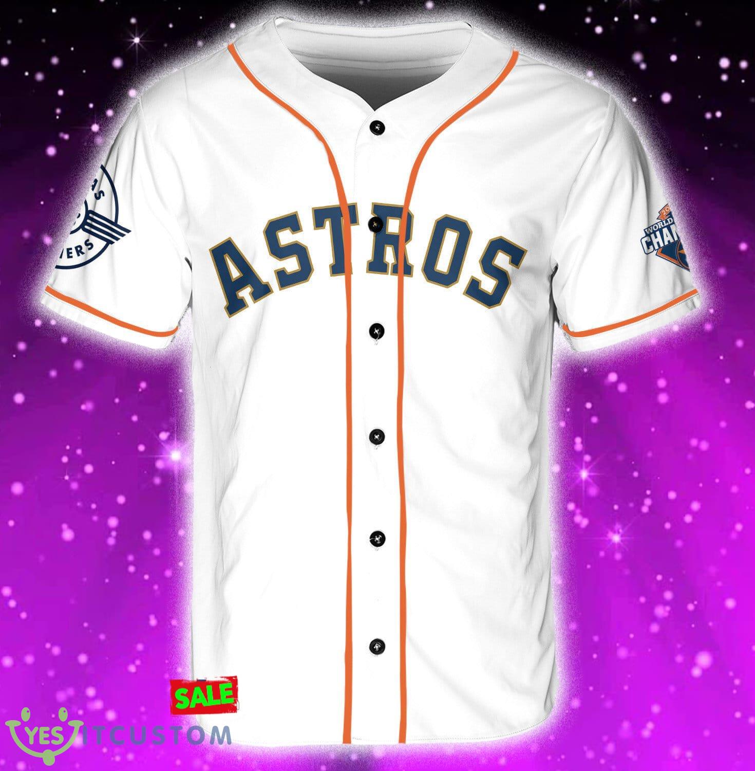 Houston Astros J. Jonas Jersey Baseball Shirt White Custom Number And Name 8 Houston Astros J. Jonas Jersey Baseball Shirt White Custom Number And Name - Houston Astros J. Jonas Baseball Jersey White_2