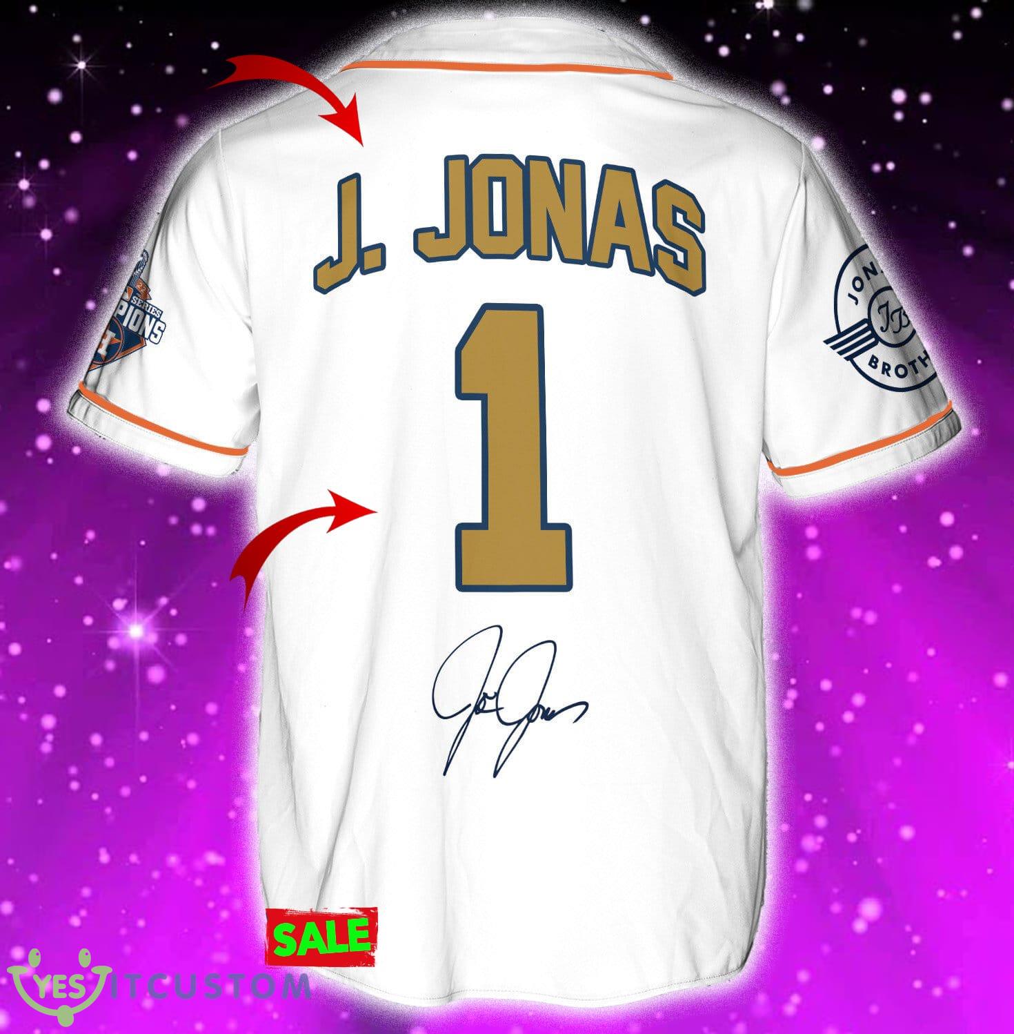 Houston Astros J. Jonas Jersey Baseball Shirt White Custom Number And Name 3 Houston Astros J. Jonas Jersey Baseball Shirt White Custom Number And Name - Houston Astros J. Jonas Baseball Jersey White_3