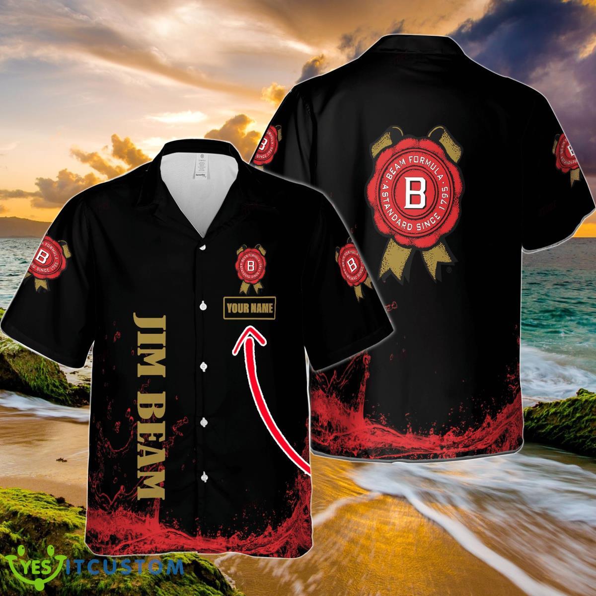 Jim Beam Custom Name Hawaiian Shirt Impressive Gift For Men And Women Product Photo 1