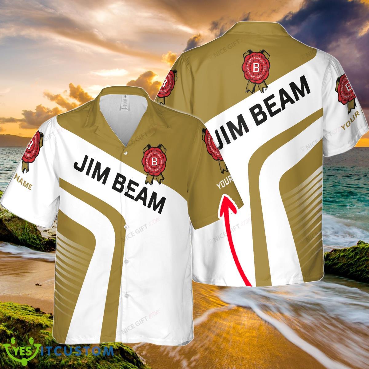 Jim Beam Custom Name Hawaiian Shirt Summer Gift Beach Shirt Product Photo 1