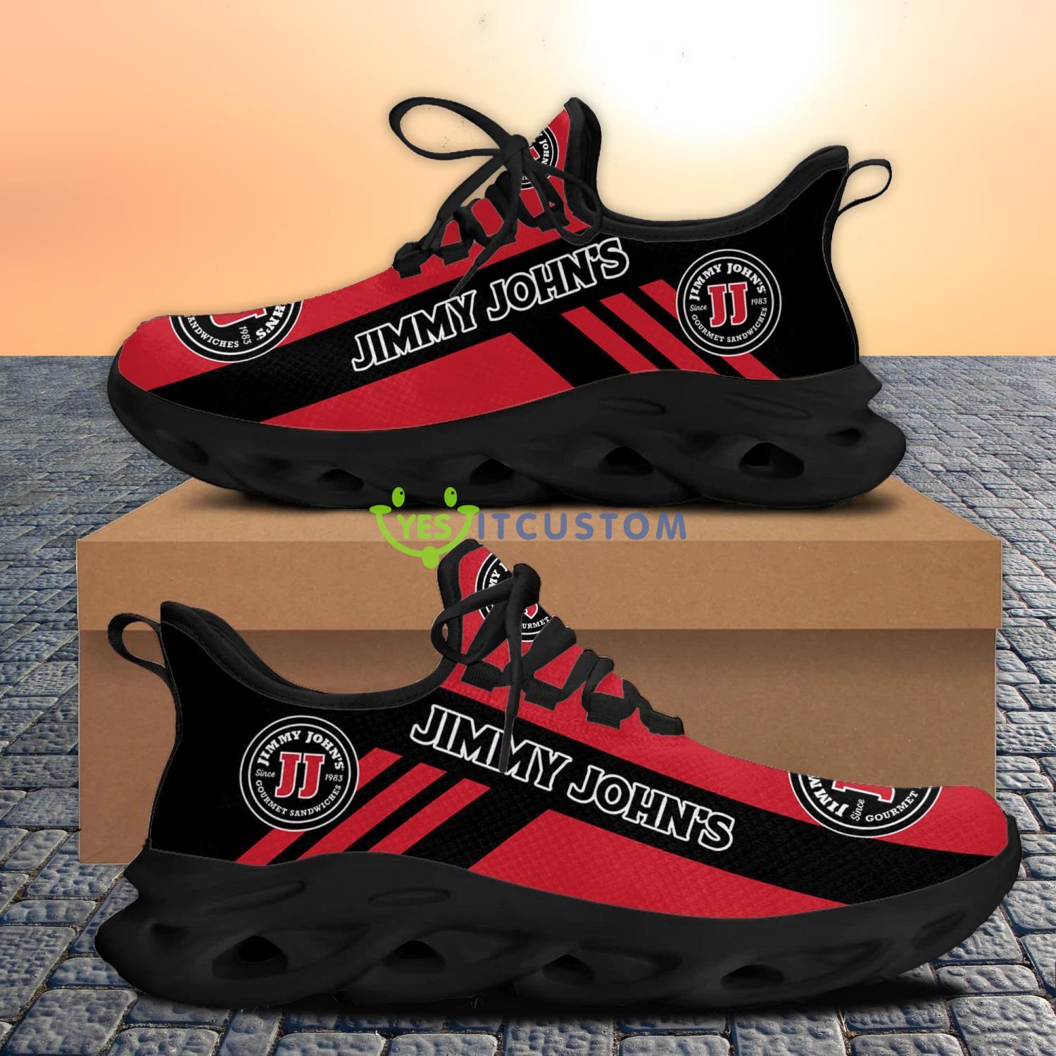 Jimmy John's Running Sneakers Max Soul Shoes Red Striped Sport Gift For Men And Women Product Photo 1