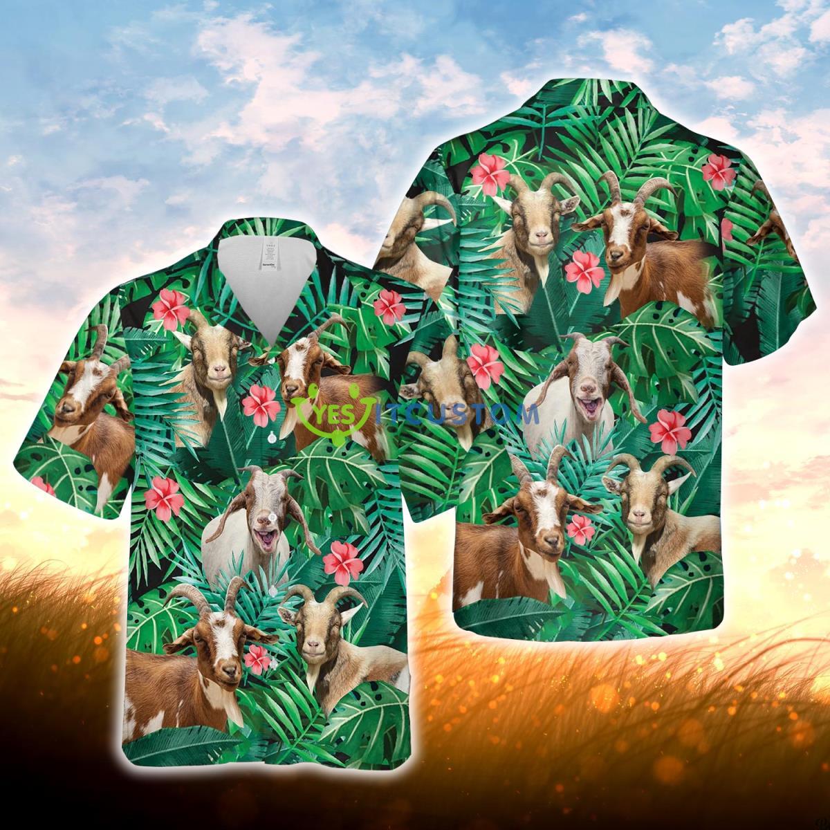 Joy Corners Goat 3D Hawaiian Shirt For Men Women Product Photo 1
