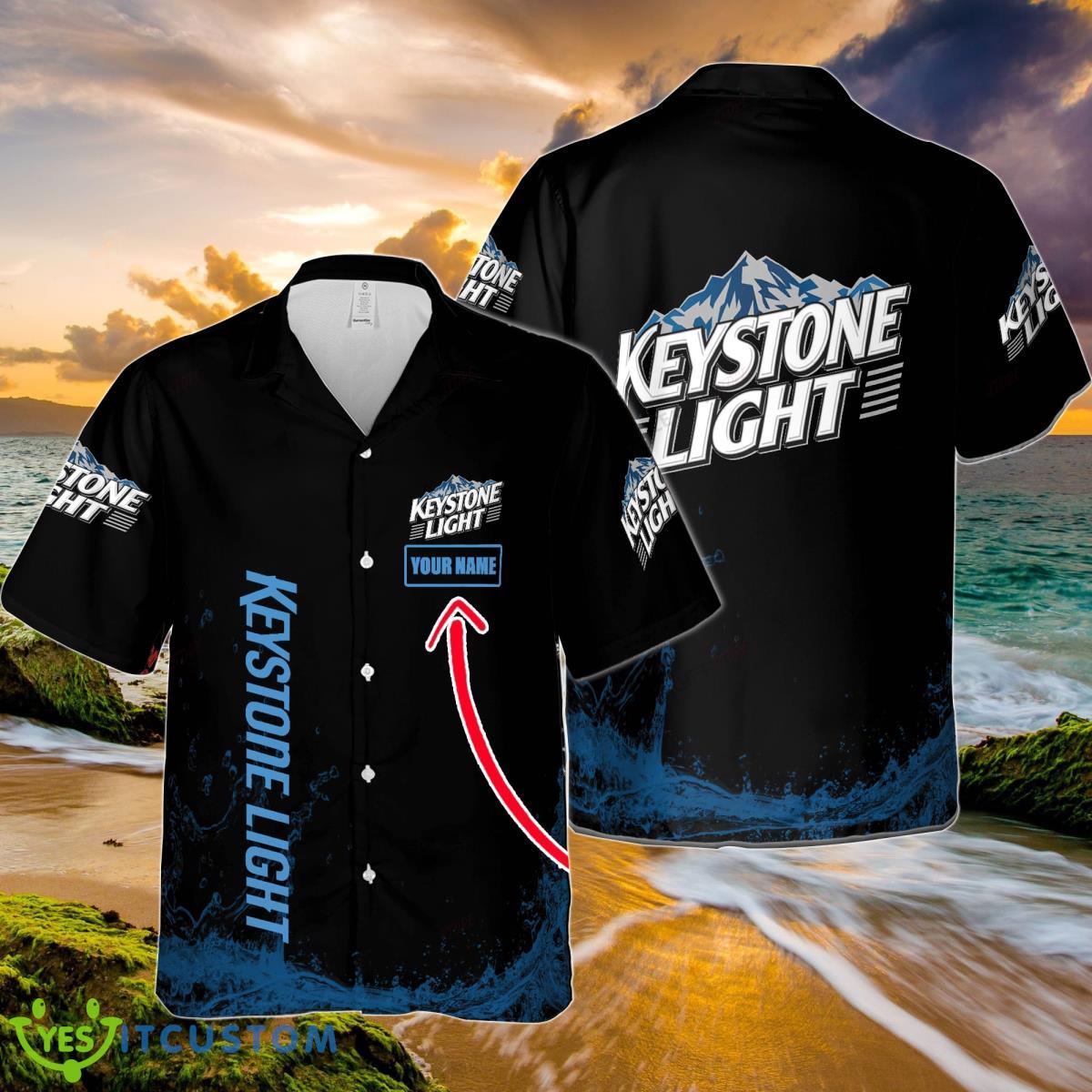 Keystone Light Custom Name Hawaiian Shirt Best Gift For Men And Women Fans Product Photo 1
