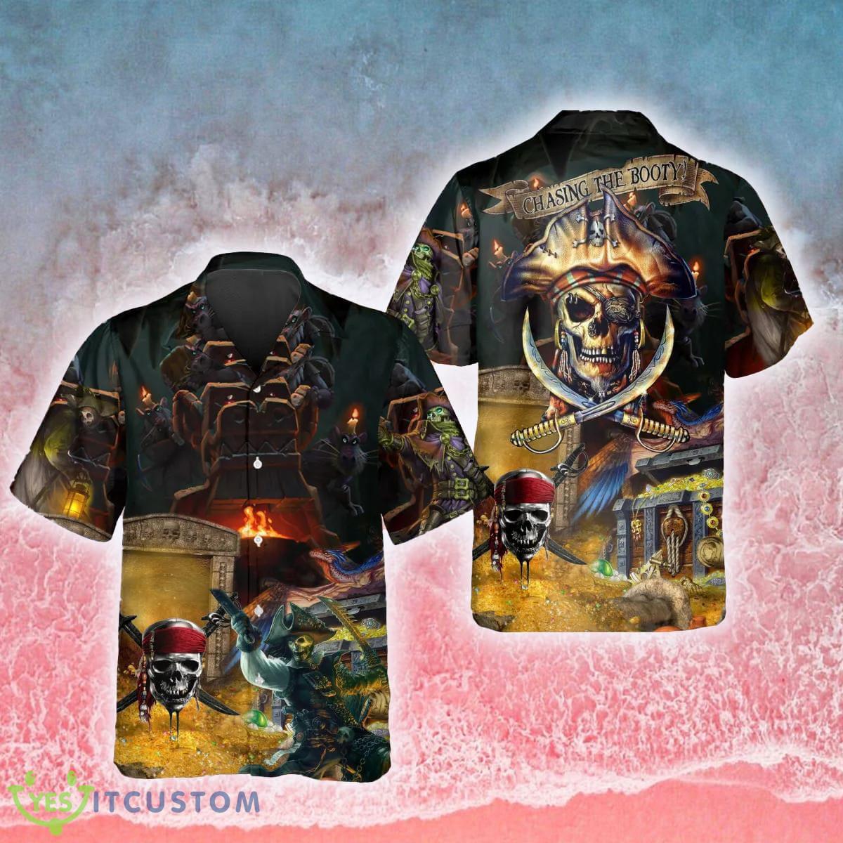 King Pirates Team Skull 3D Hawaiian Shirt Gift For Men And Women - King Pirates Team Skull Hawaiian Shirt_1