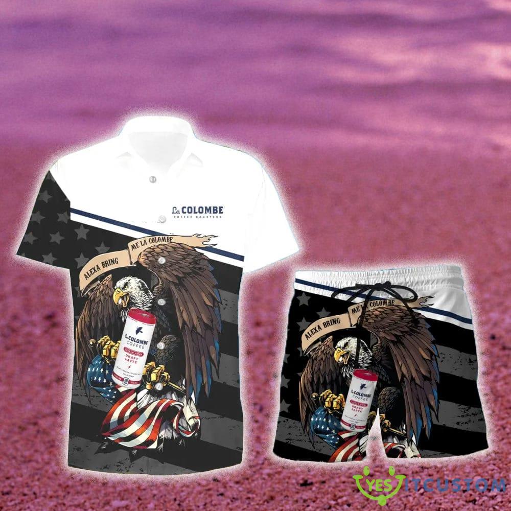 La Colombe Eagle American Flag Gift Hawaiian Set Shirt And Short Summer Beach 5 La Colombe Eagle American Flag Gift Hawaiian Set Shirt And Short Summer Beach - La Colombe Eagle American Flag Hawaiian Shirt And Short_2
