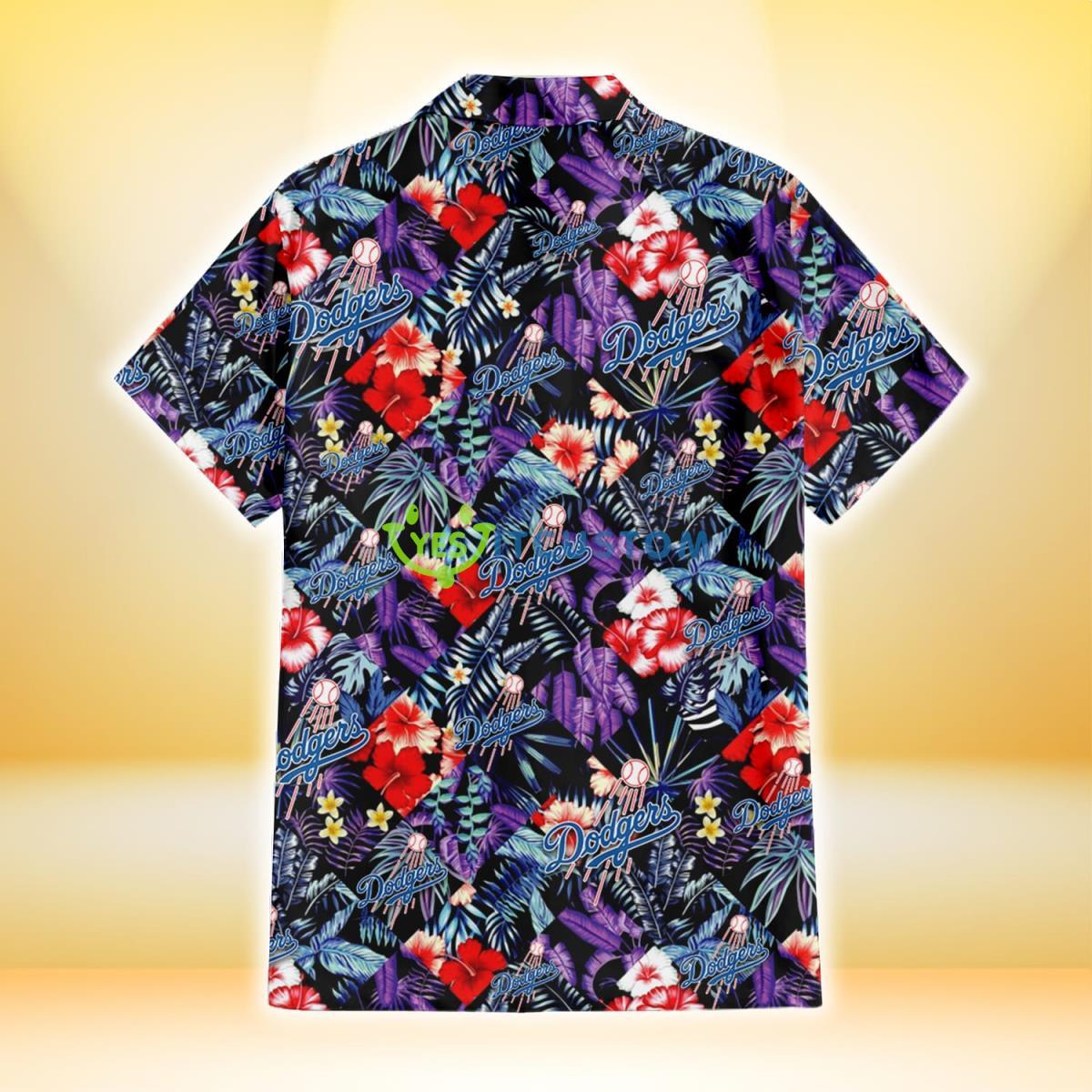 Los Angeles Dodgers Red Hibiscus Caro Black Background 3D Hawaiian Shirt Gift For Fans Gift For Fans 3 Los Angeles Dodgers Red Hibiscus Caro Black Background 3D Hawaiian Shirt Gift For Fans Gift For Fans Product Photo 3