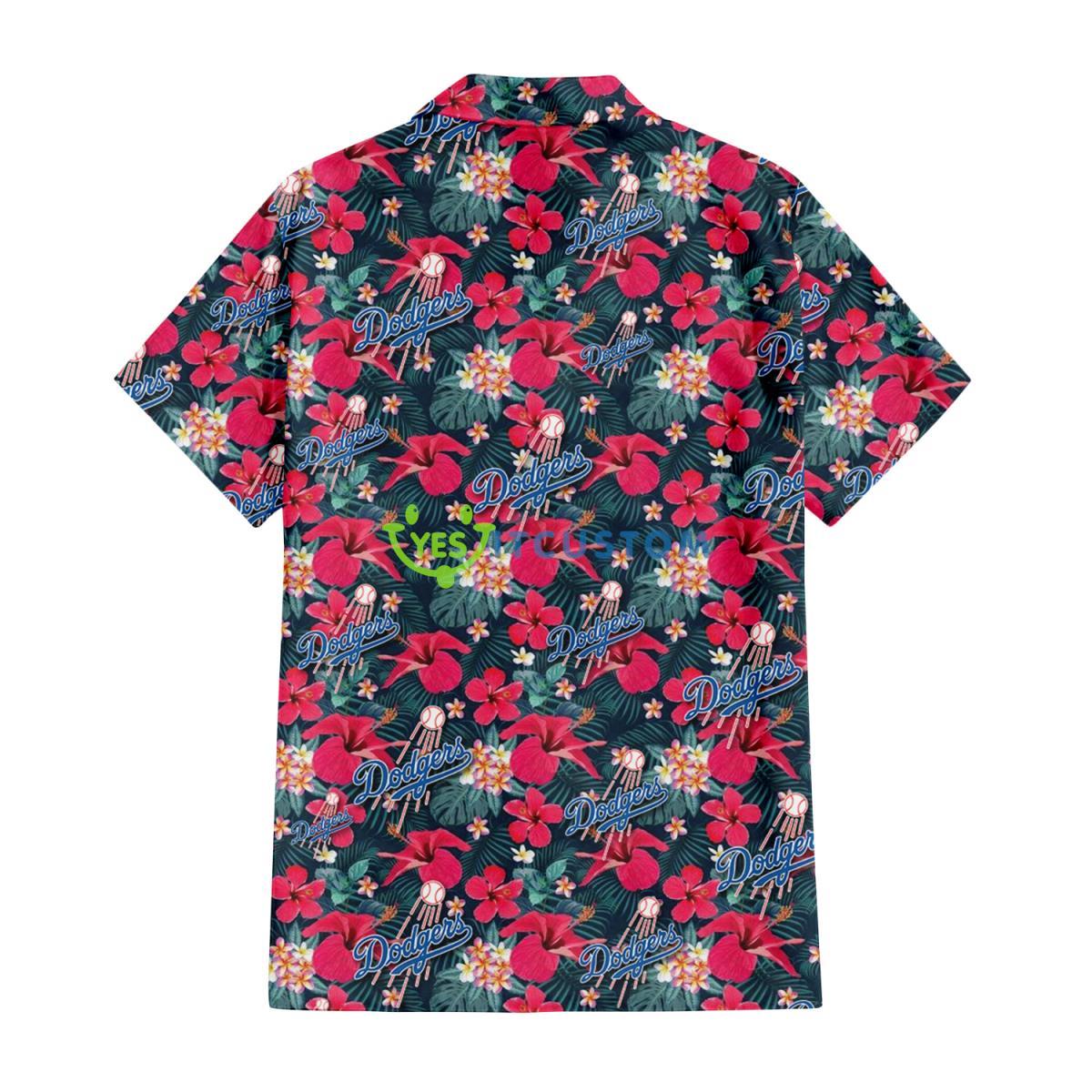 Los Angeles Dodgers Tiny Red Hibiscus White Porcelain Flower Black Background 3D Hawaiian Shirt Gift For Fans Gift For Fans 3 Los Angeles Dodgers Tiny Red Hibiscus White Porcelain Flower Black Background 3D Hawaiian Shirt Gift For Fans Gift For Fans Product Photo 3