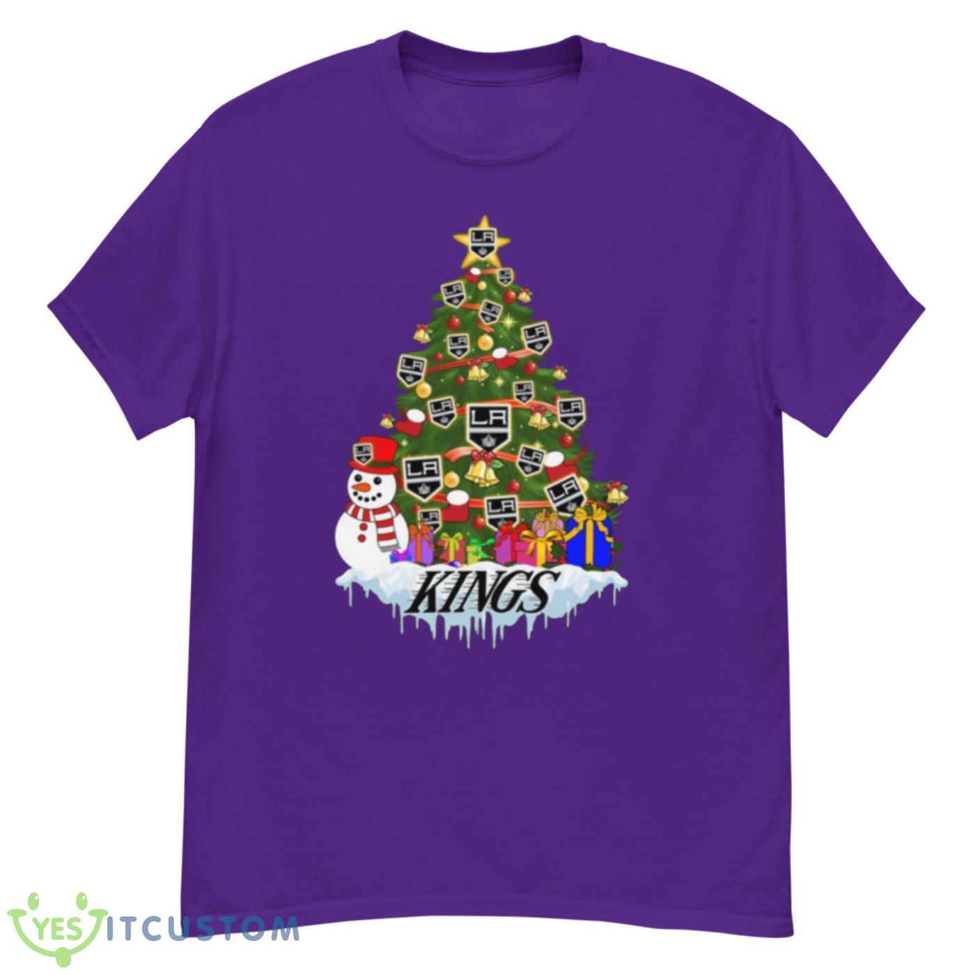 Los Angeles Kings Merry Christmas NHL Hockey Sports T Shirt - G500 Men’s Classic T-Shirt-1