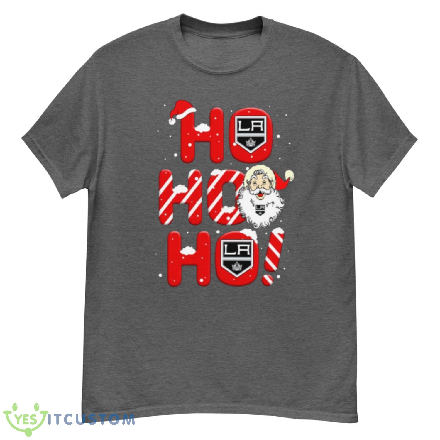 Los Angeles Kings NHL Hockey Ho Ho Ho Santa Claus Merry Christmas Shirt T Shirt - G500 Men’s Classic T-Shirt-1
