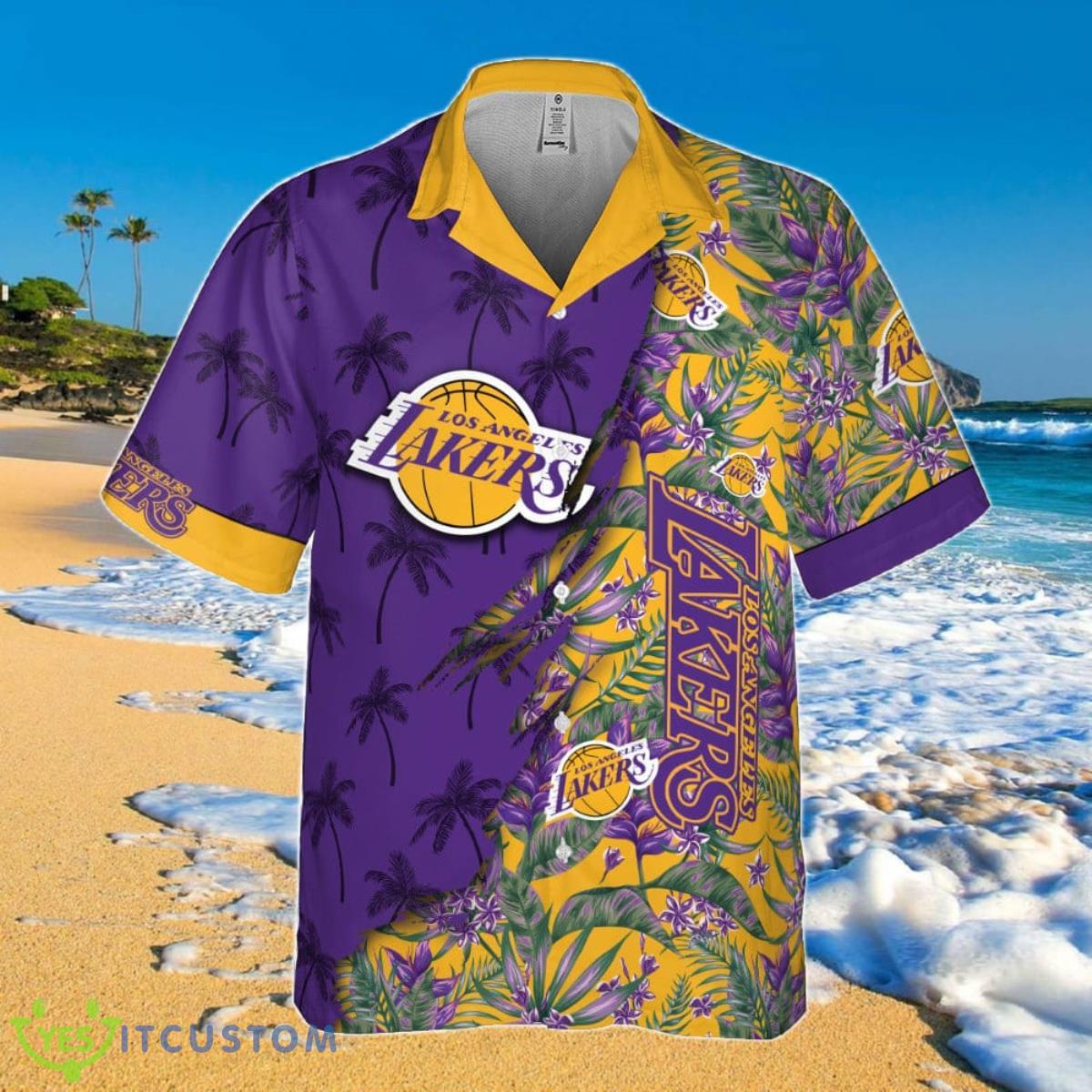 Los Angeles Lakers Hawaiian Shirt Impressive Gift For Friends Product Photo 2
