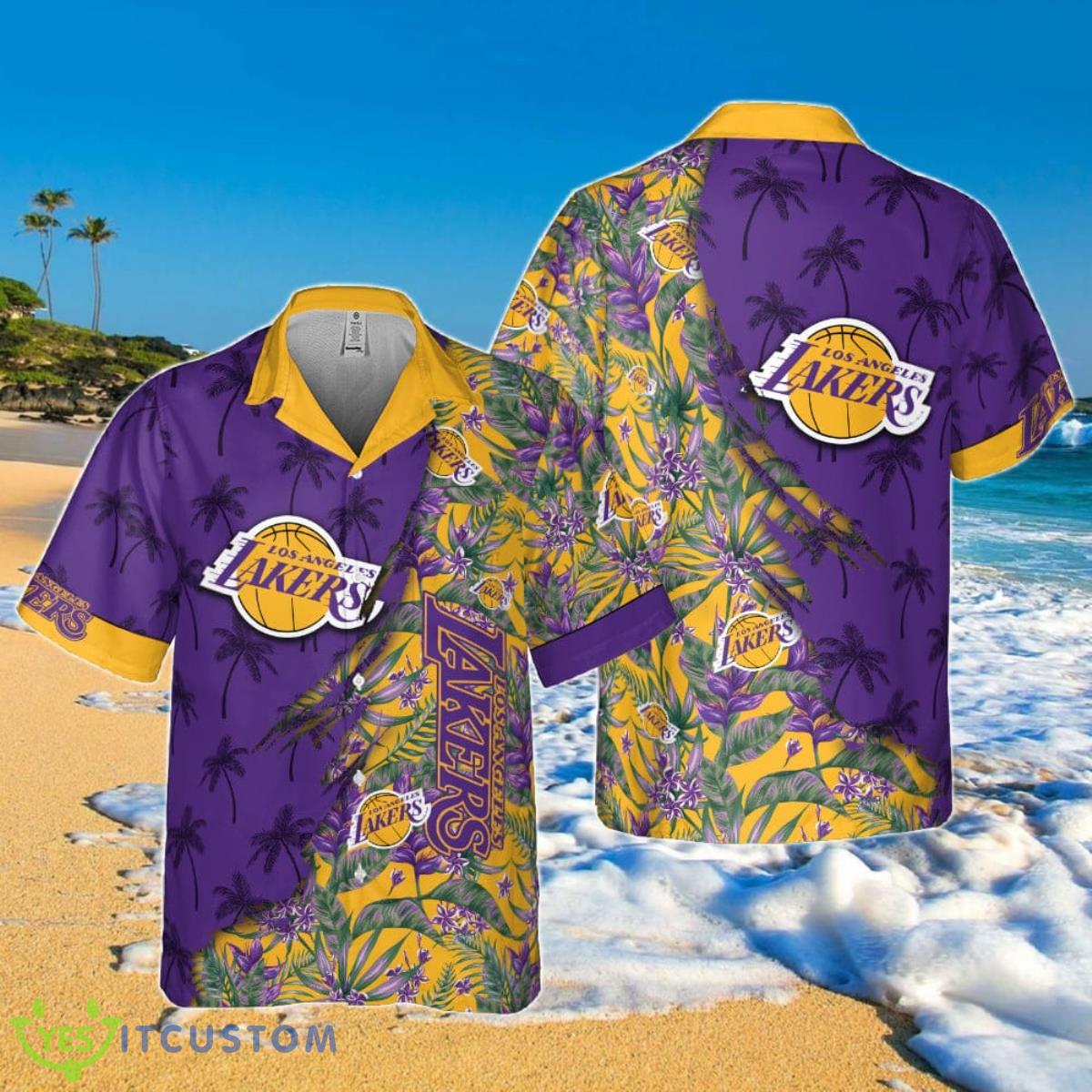 Los Angeles Lakers Hawaiian Shirt Impressive Gift For Friends Product Photo 1