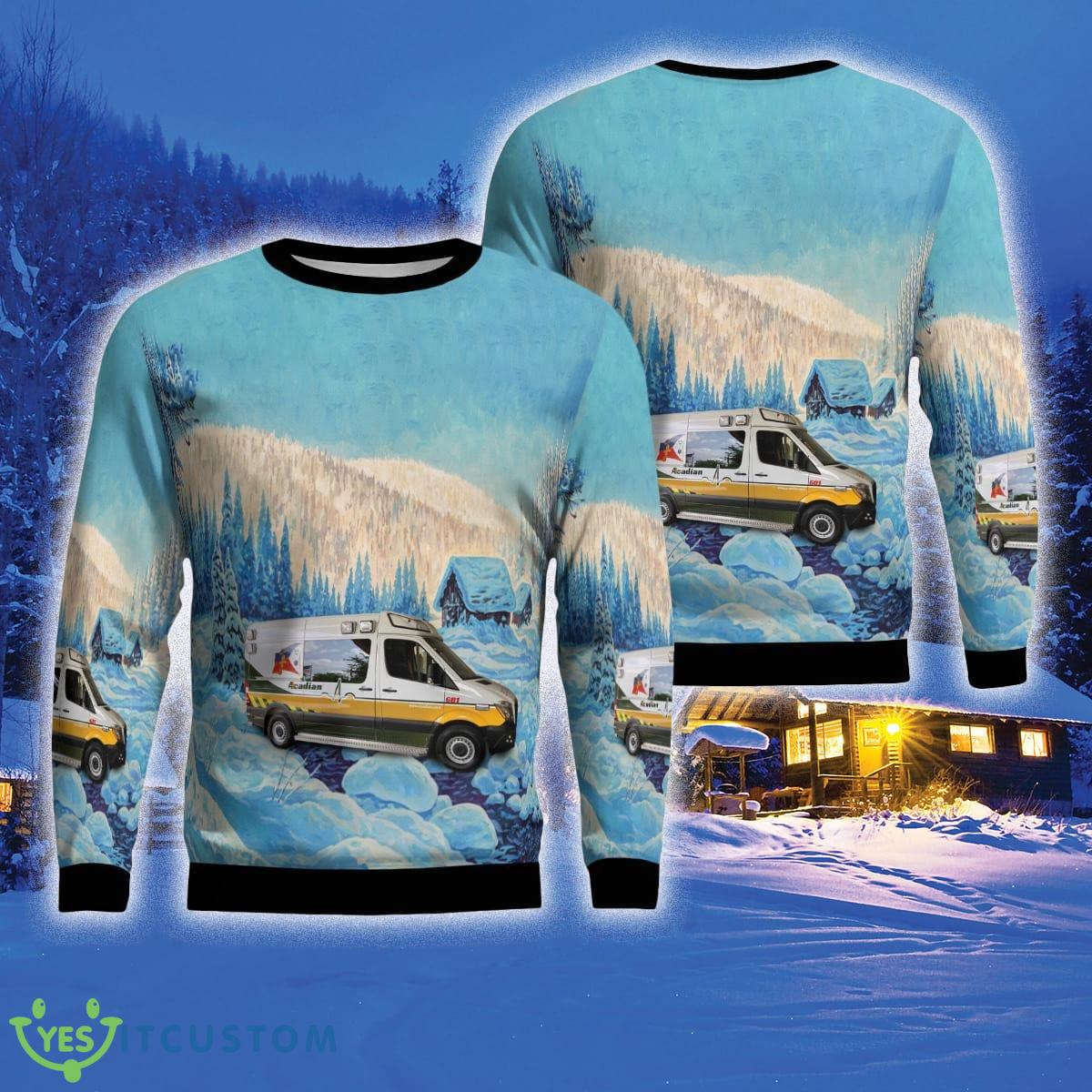Louisiana Acadian Ambulance Ugly Sweater Gift For Men And Women - Louisiana Acadian Ambulance Ugly Sweater 3D_1