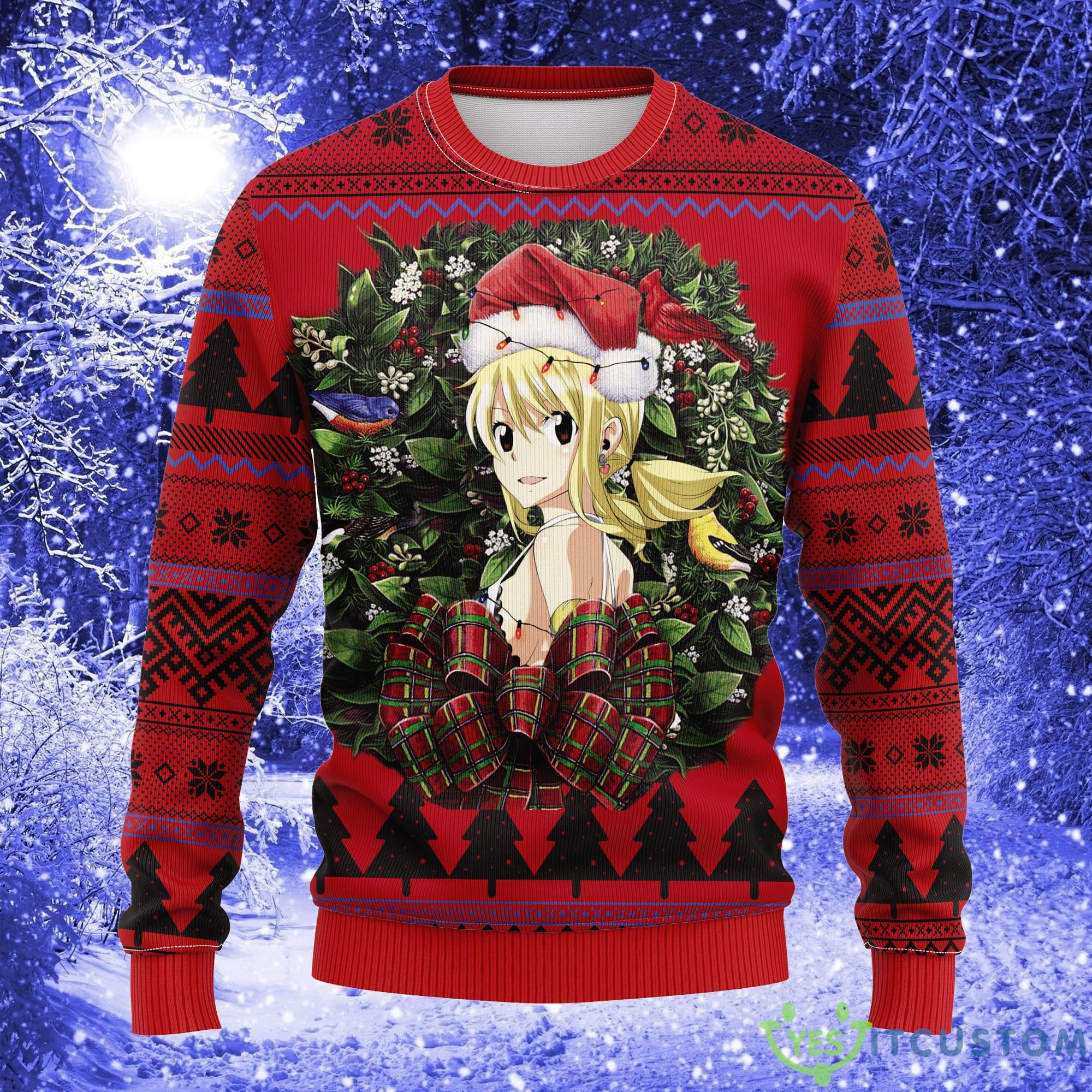 Lucy Heartfilia Fairy Tail Noel Mc Thanksgiving Women Mens Ugly Christmas Sweater - Lucy Heartfilia Fairy Tail Noel Mc Ugly Christmas Sweater Thanksgiving Gift_1