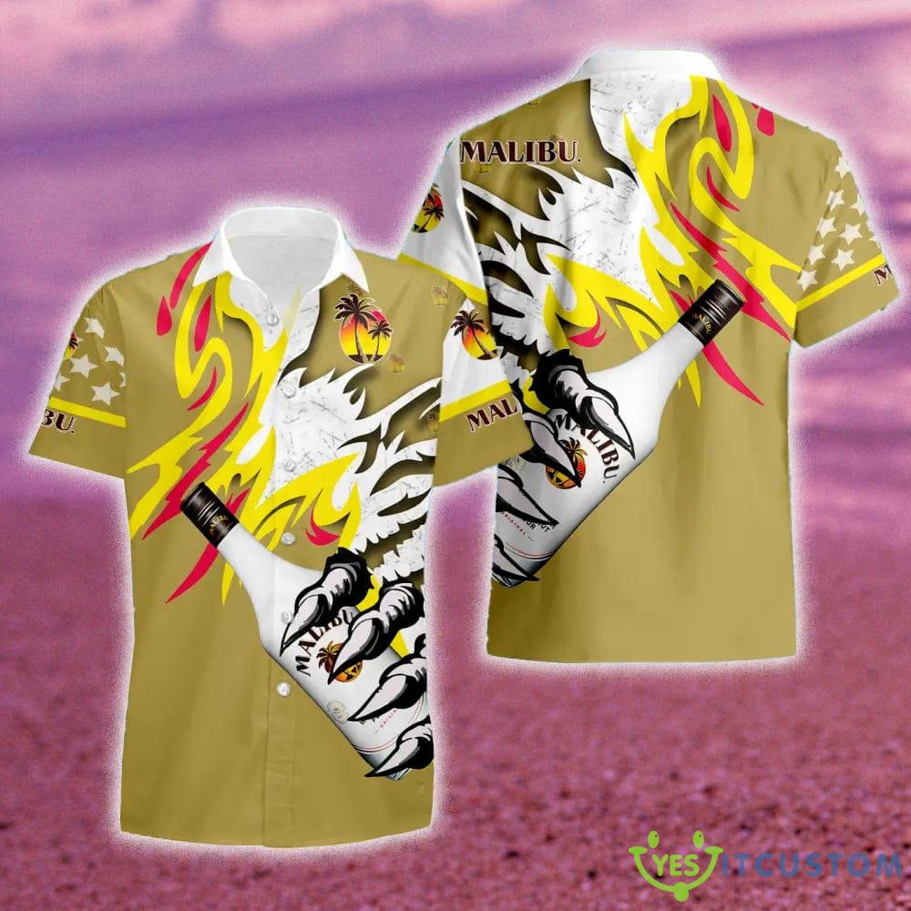 Malibu Rum Monster Claw Gift Hawaiian Set Shirt And Short Summer Beach - Malibu Rum Monster Claw Hawaiian Shirt And Short_1