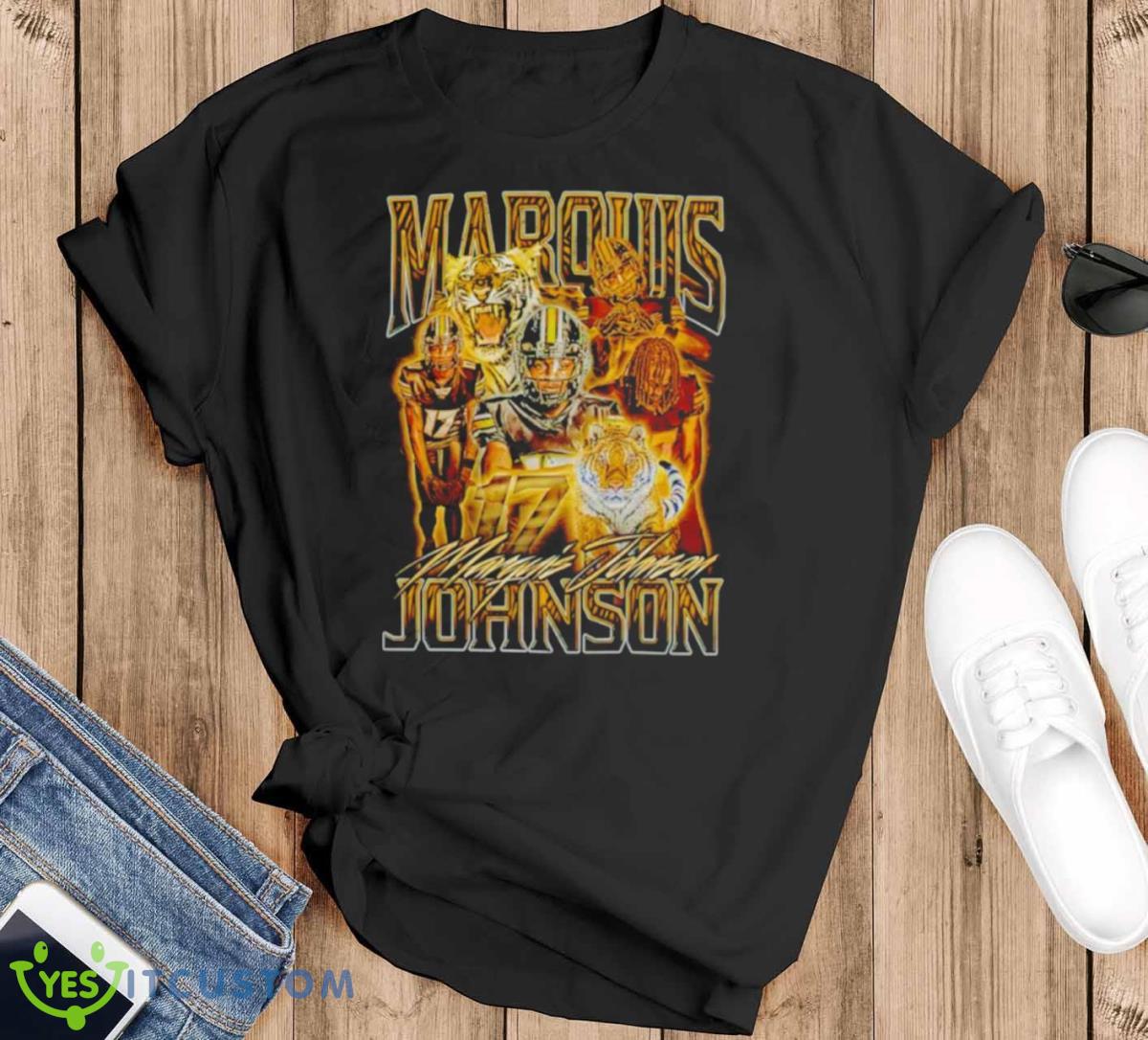 Marquis Johnson Retro Shirt - Black T-Shirt